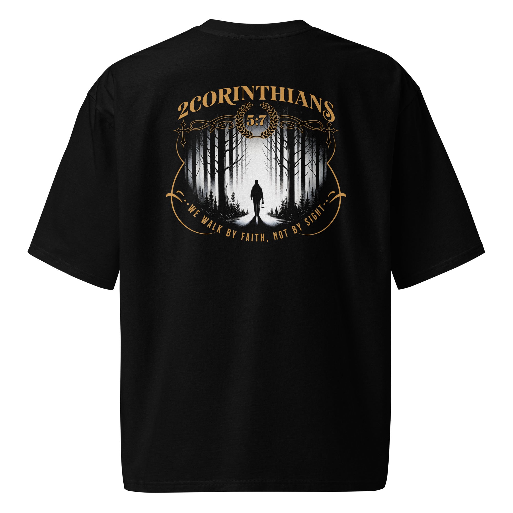 Oversized Heavyweight T-Shirt – Walk by Faith (2 Corinthians 5:7)
