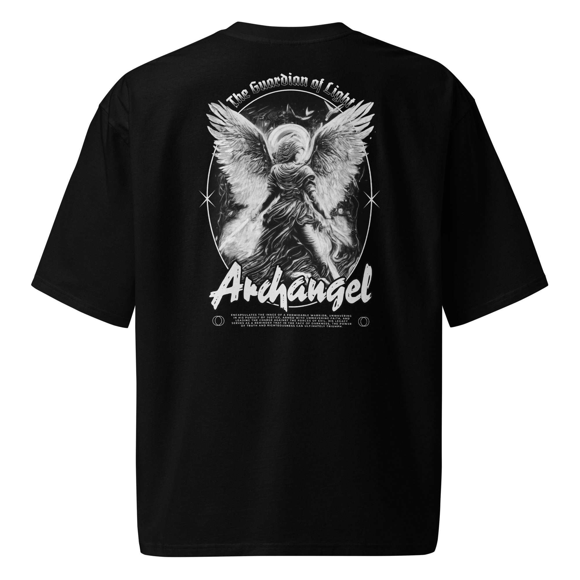 Archangel Oversized Heavyweight T-Shirt – Jude 1:9 Guardian of Light