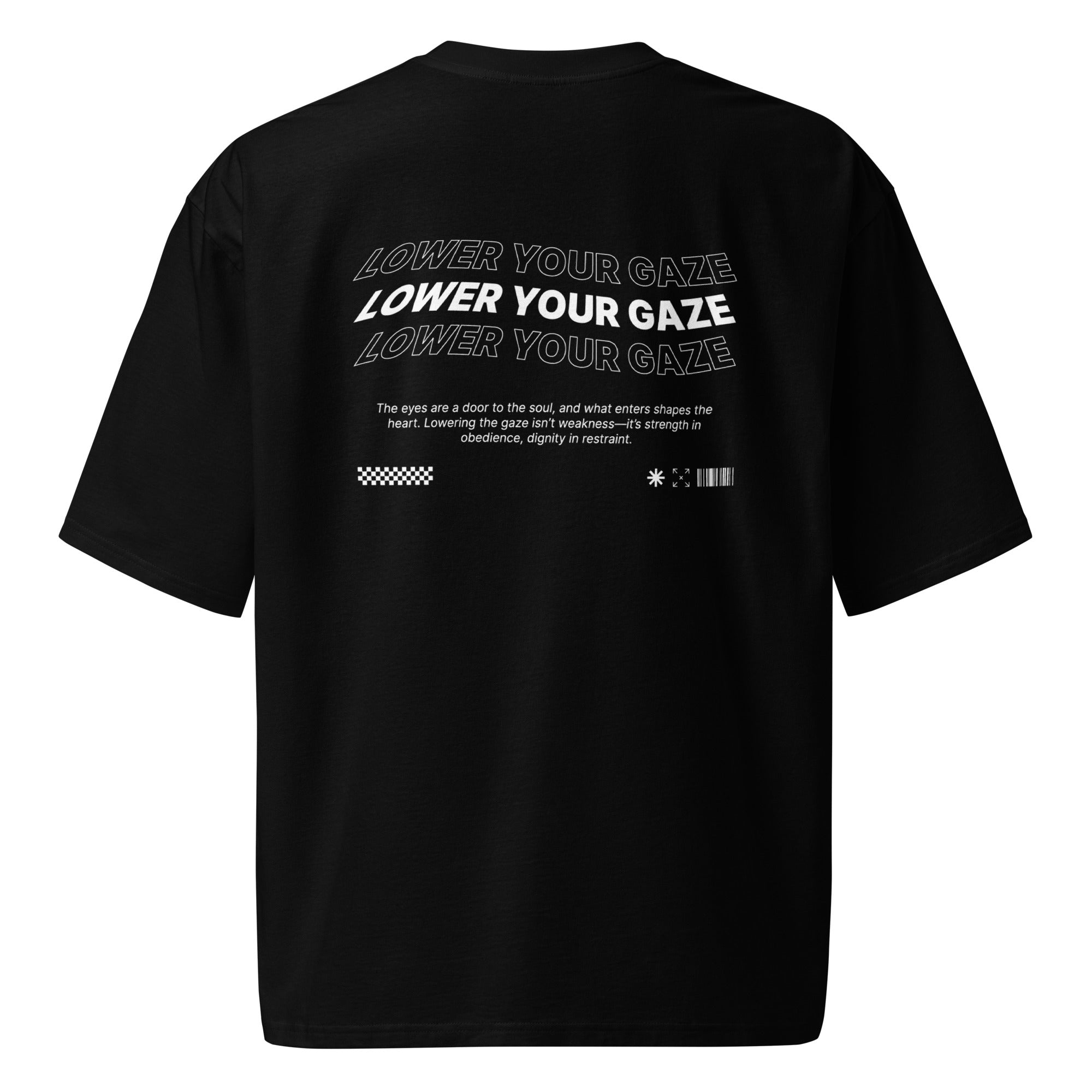 Oversized Heavyweight T-Shirt – Lower Your Gaze (Islam Collection)