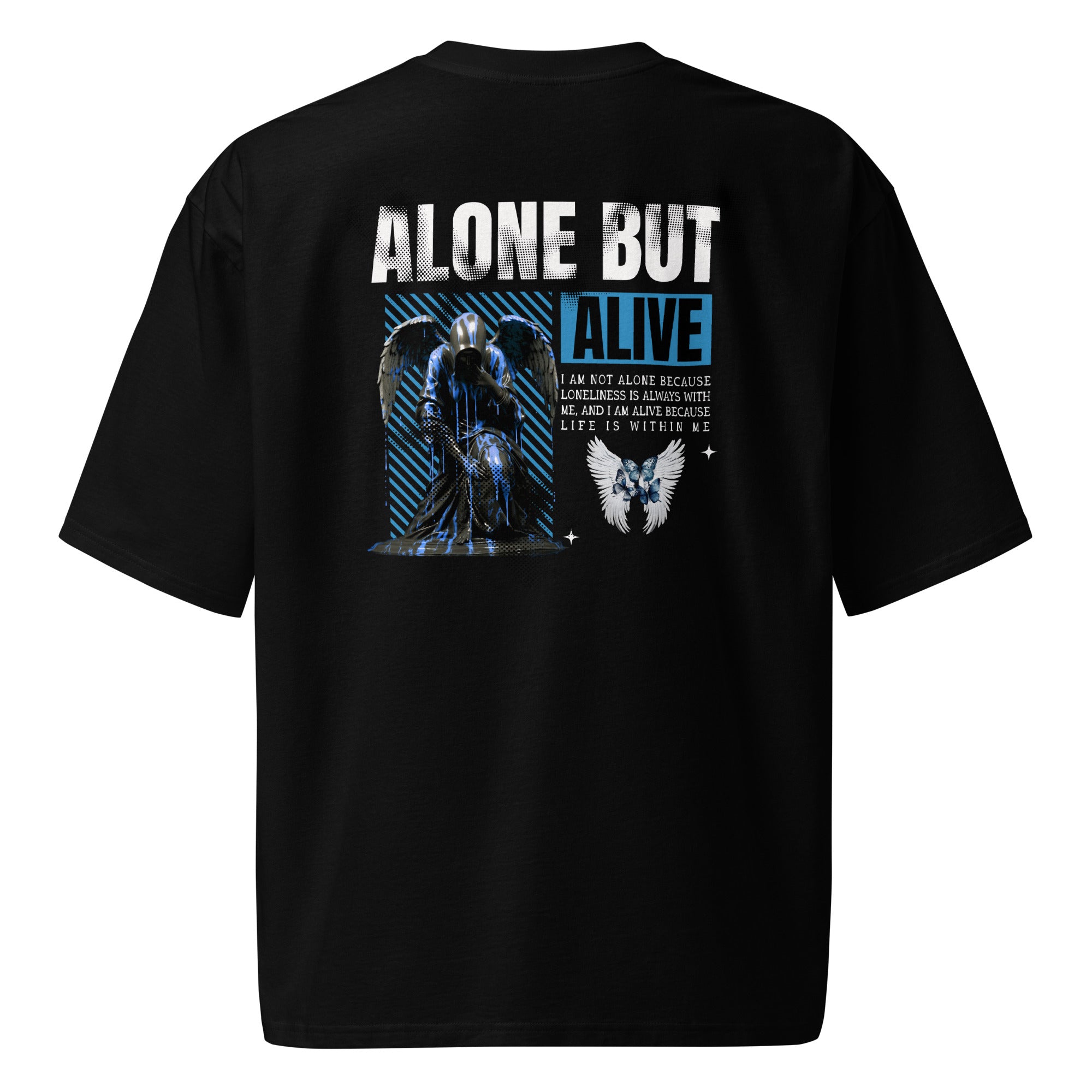 Alone But Alive Oversized Heavyweight T-Shirt