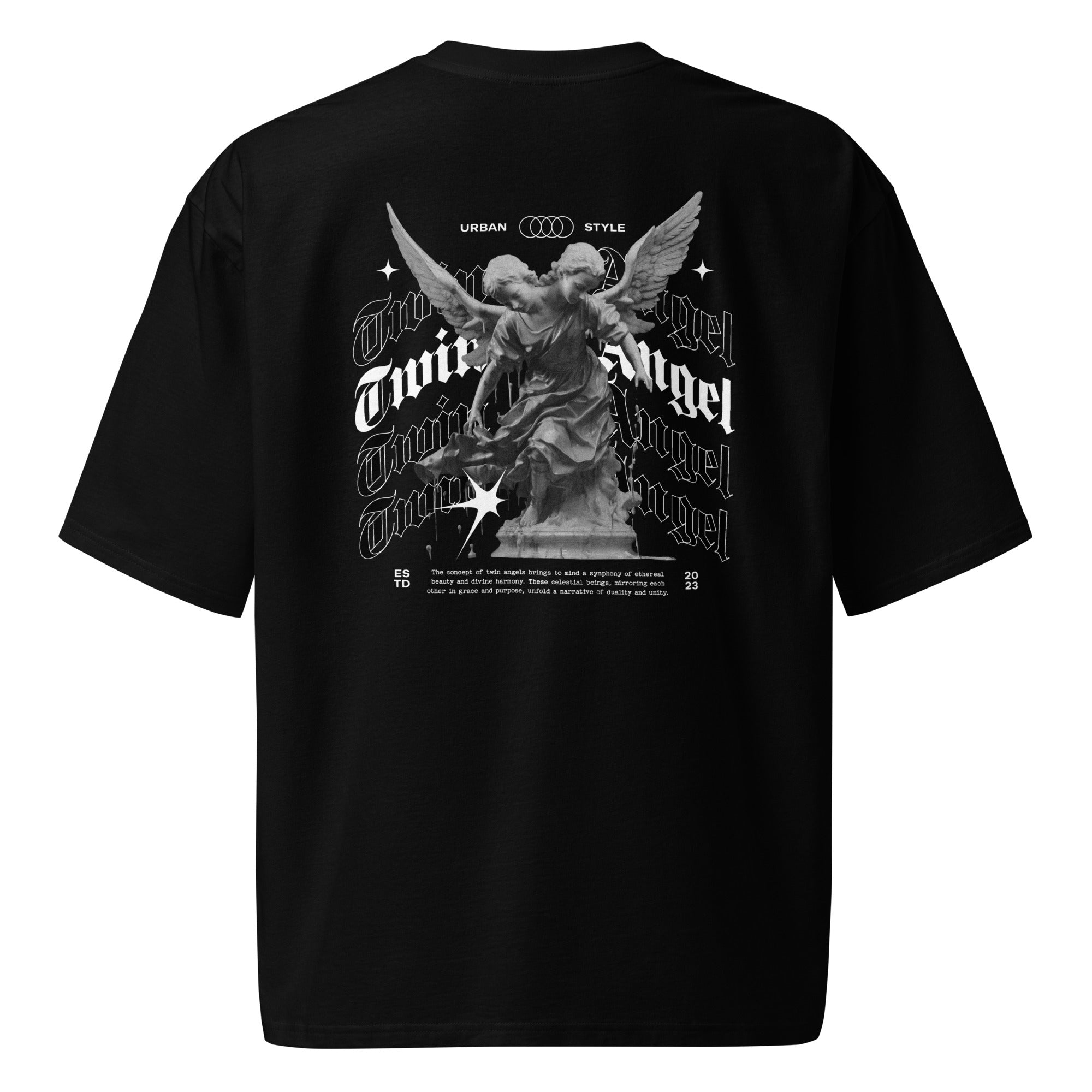 Twin Angel Oversized Heavyweight T-Shirt