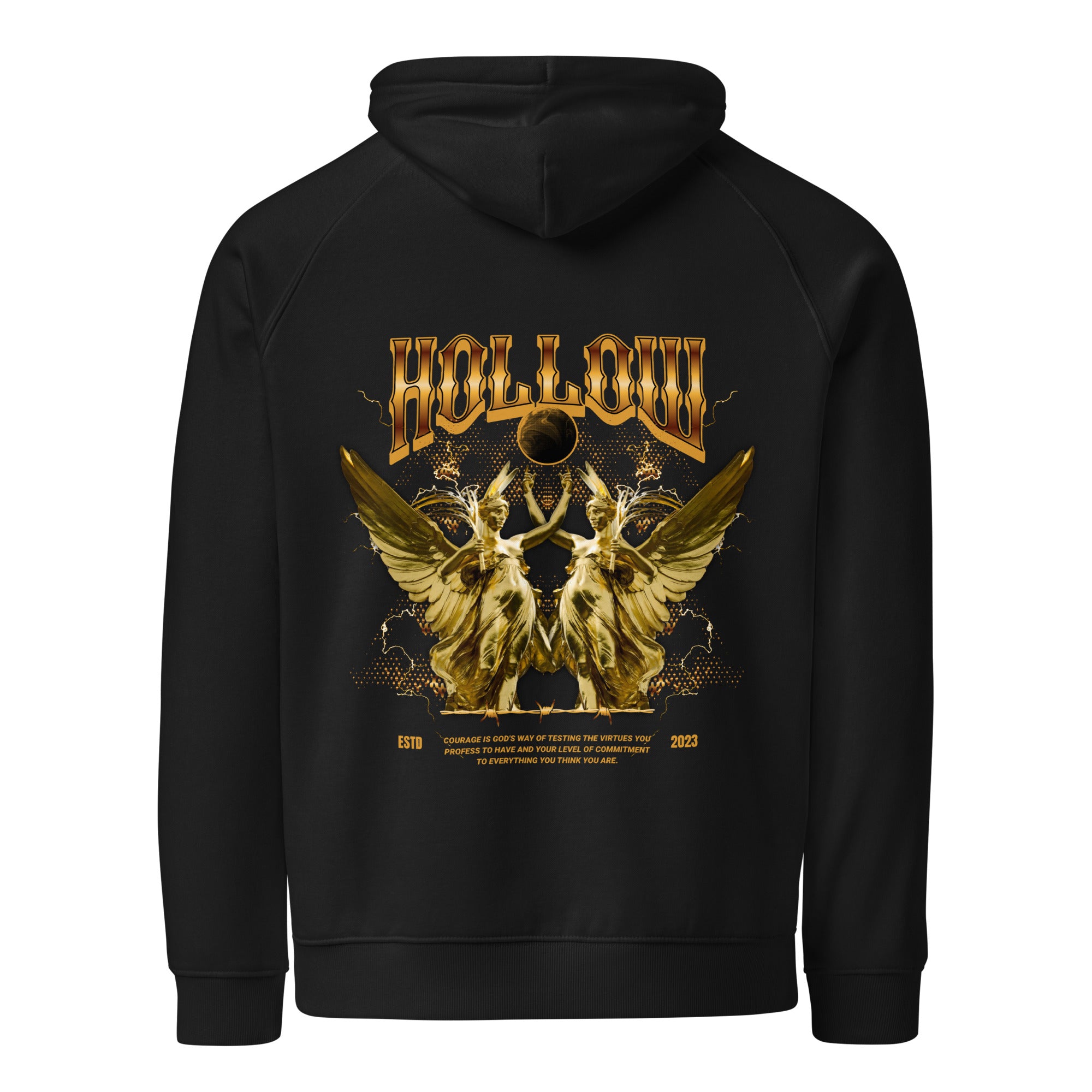 Hollow – Unisex Eco Raglan Hoodie