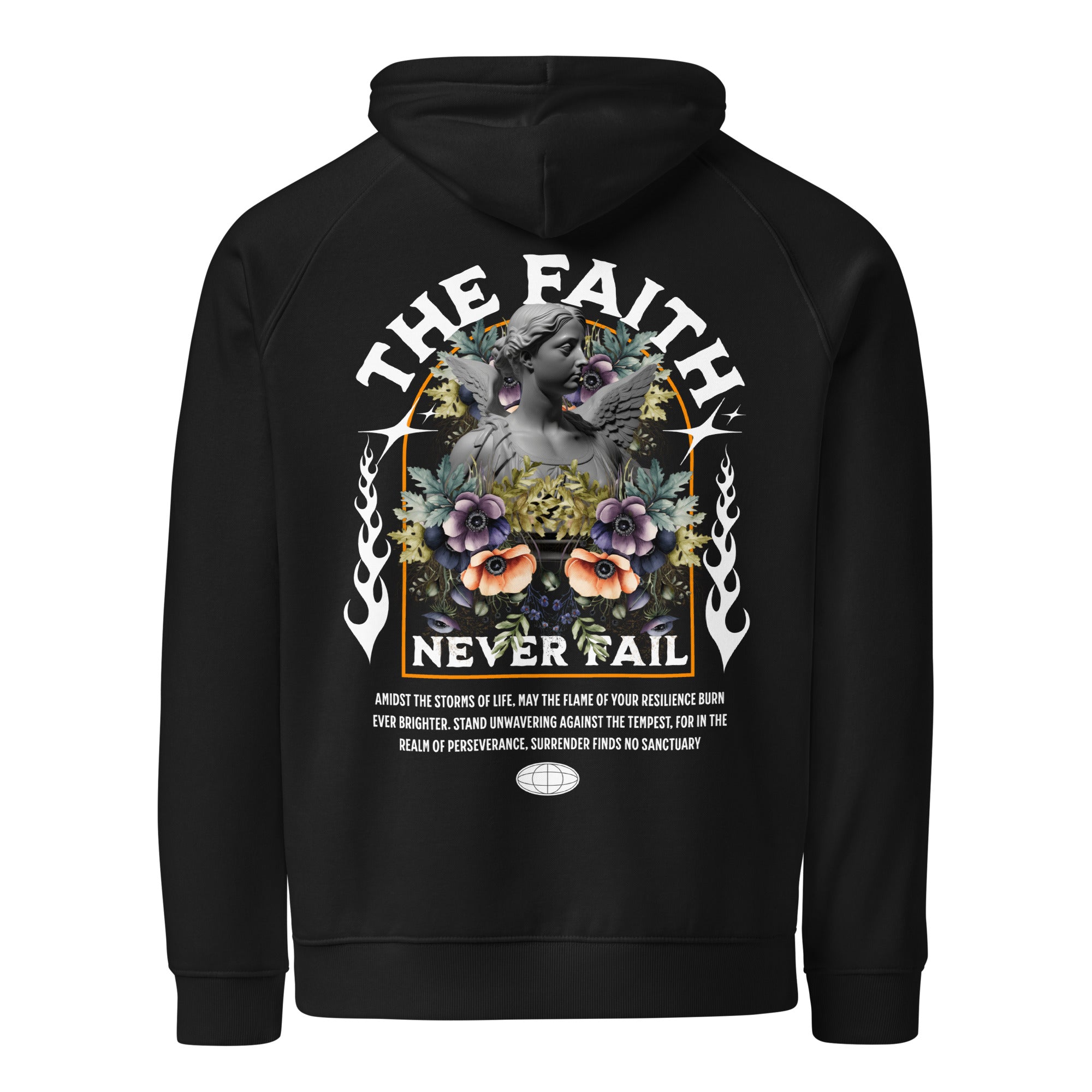 The Faith – Never Fail Unisex Eco Raglan Hoodie