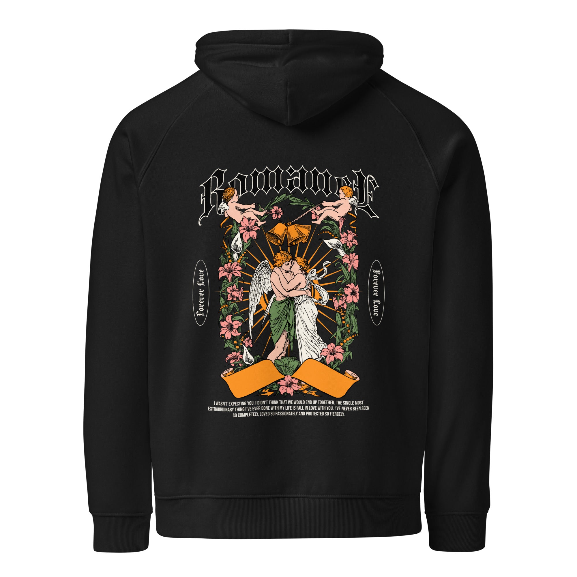 Romance – Forever Love Unisex Eco Raglan Hoodie