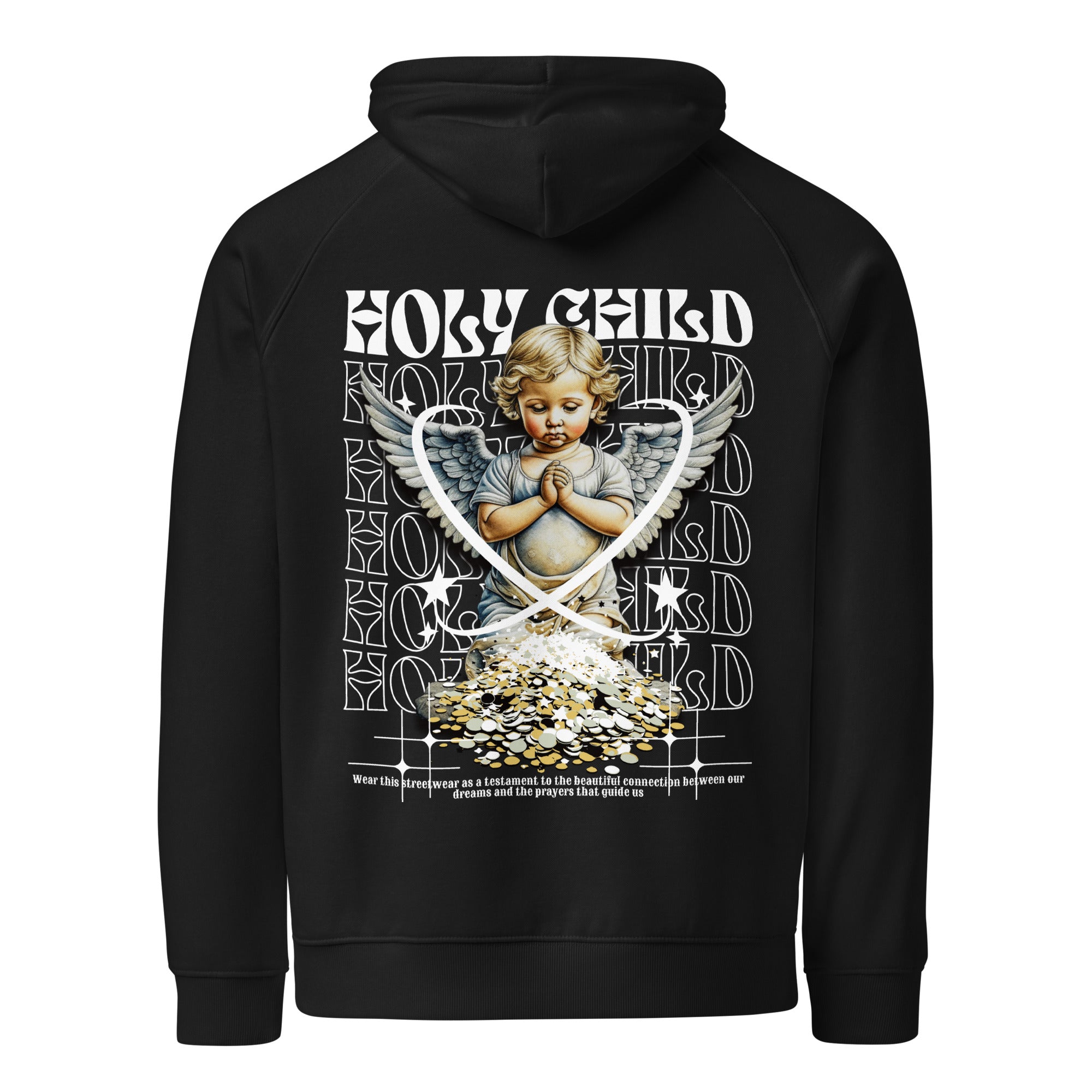 Holy Child – Unisex Eco Raglan Hoodie
