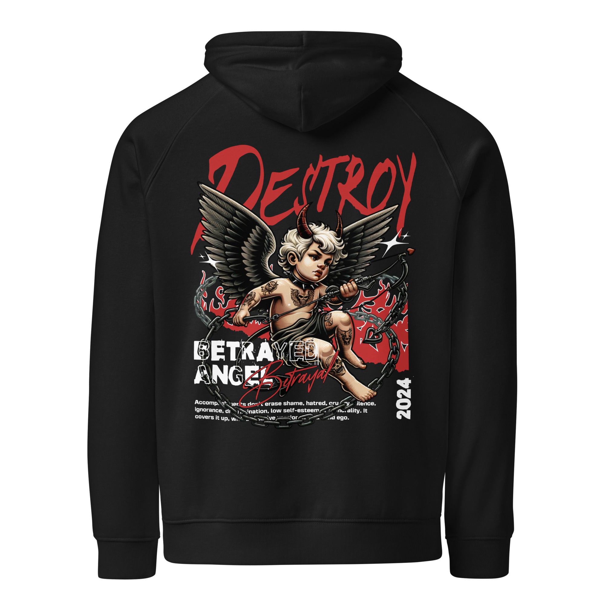 Betrayed Angel Unisex Eco Raglan Hoodie