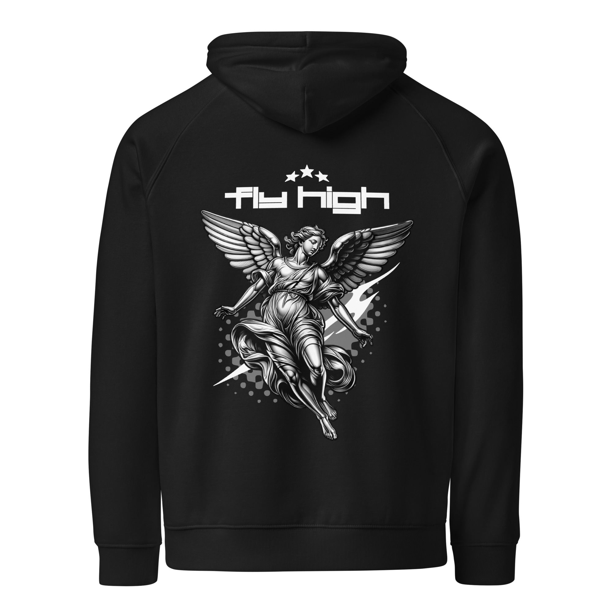 Unisex Eco Raglan Hoodie – Fly High Angel