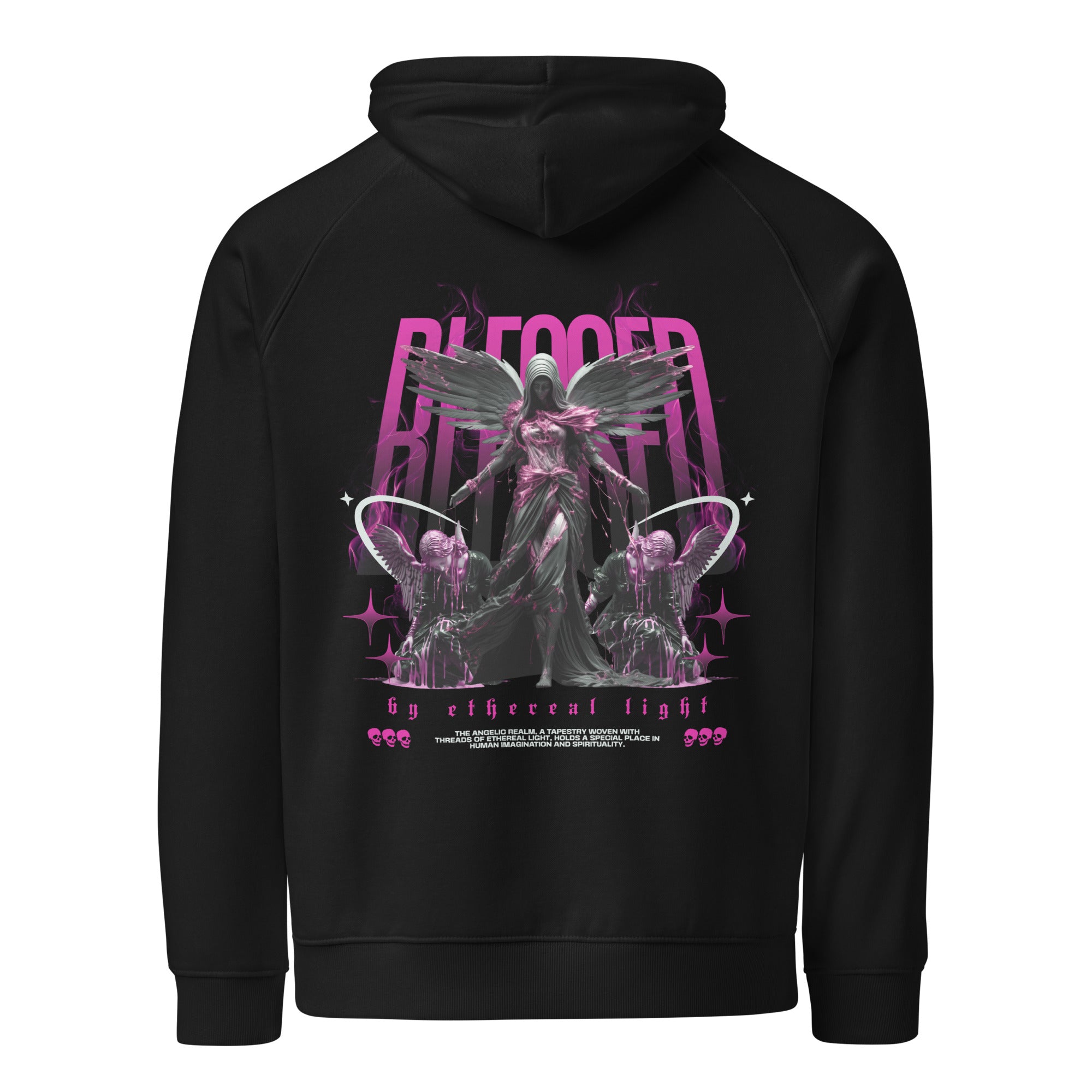 Blessed by Ethereal Light – Unisex Eco Raglan Hoodie