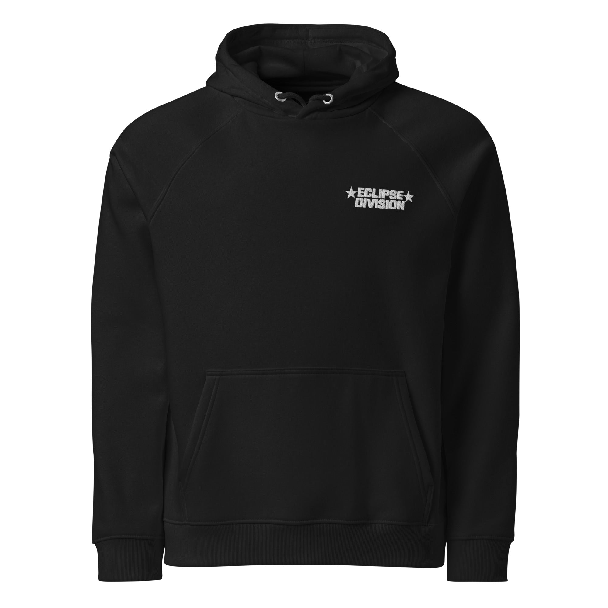 Eclipse Division Unisex Eco Raglan Hoodie – Embroidered Logo Edition