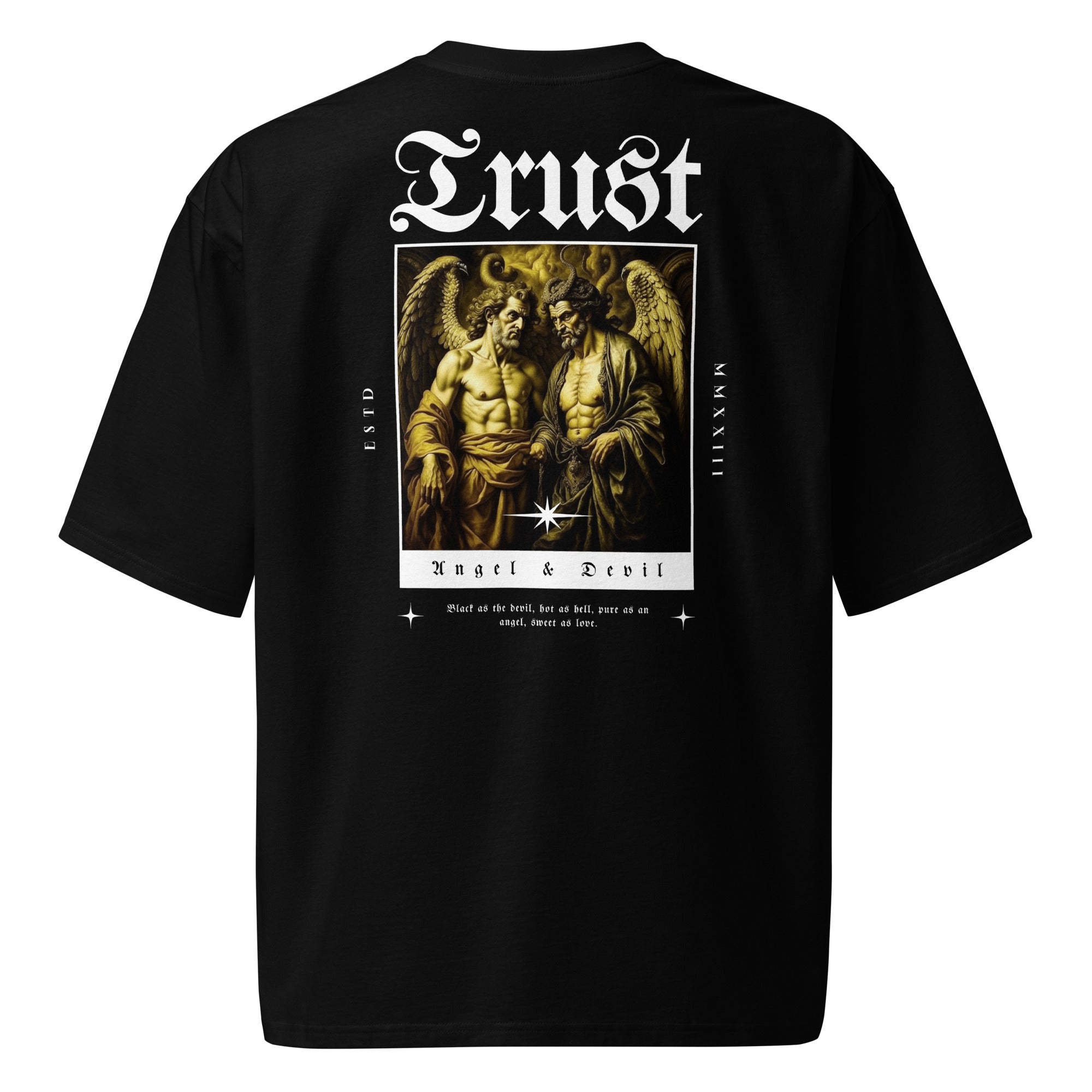 Eclipse Division Oversized Heavyweight Tee – Trust (Angel & Devil)