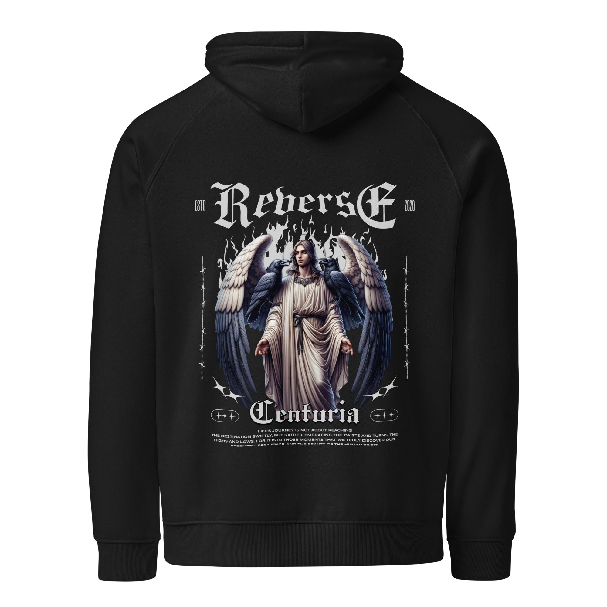 Reverse Centuria – Unisex Eco Raglan Hoodie