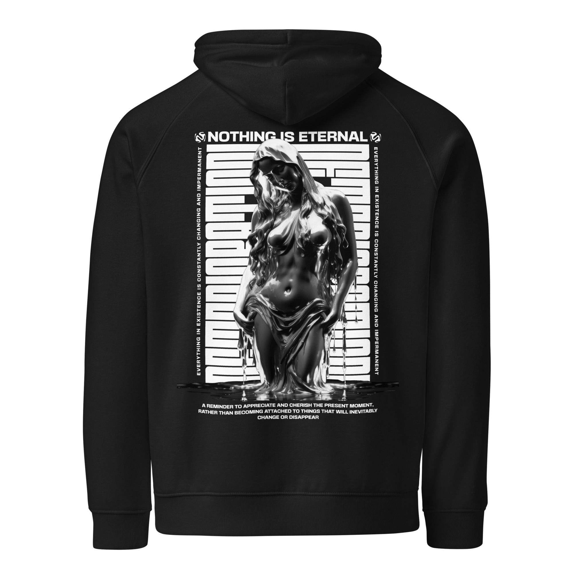 Nothing Is Eternal – Unisex Eco Raglan Hoodie