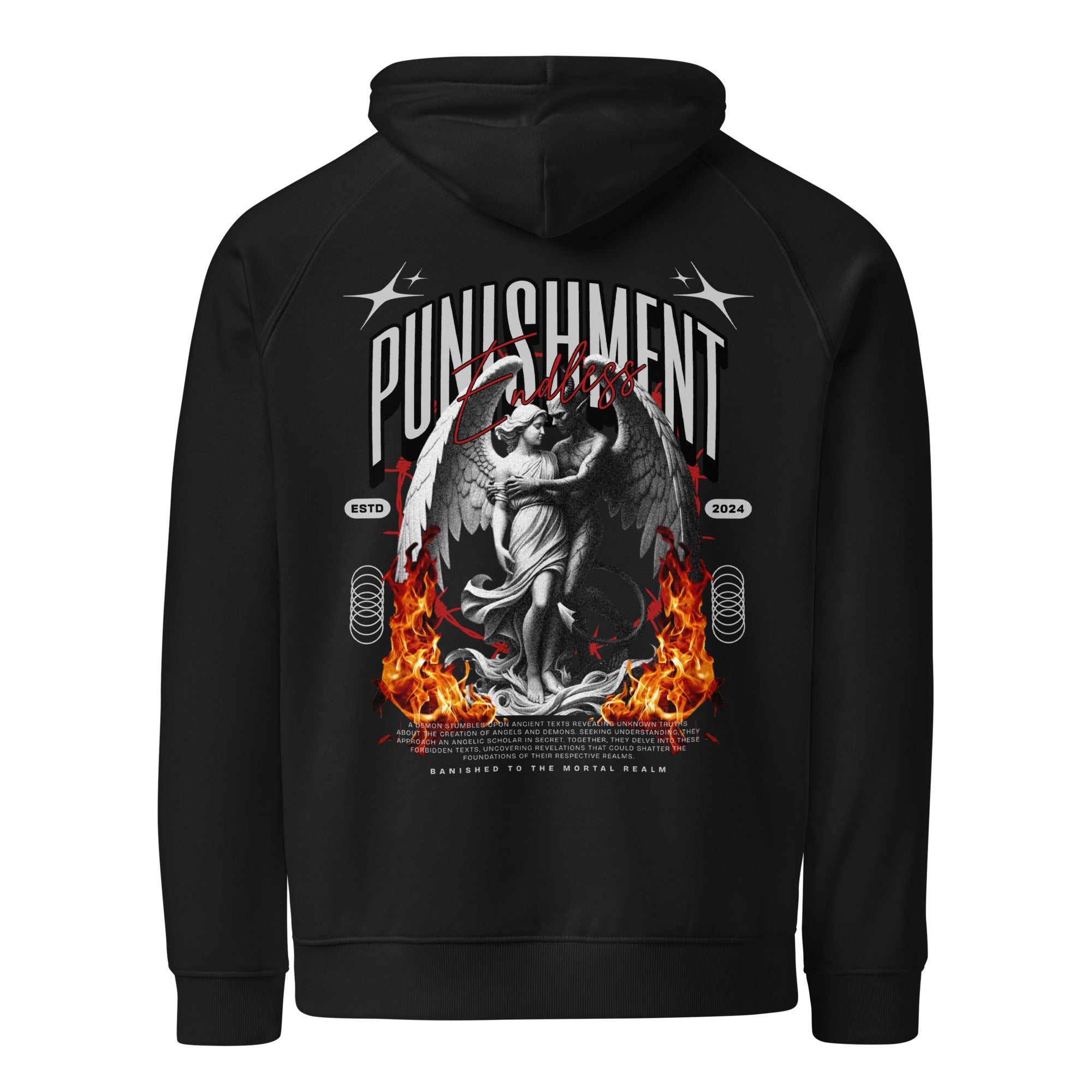 Unisex Eco Raglan Hoodie – Endless Punishment