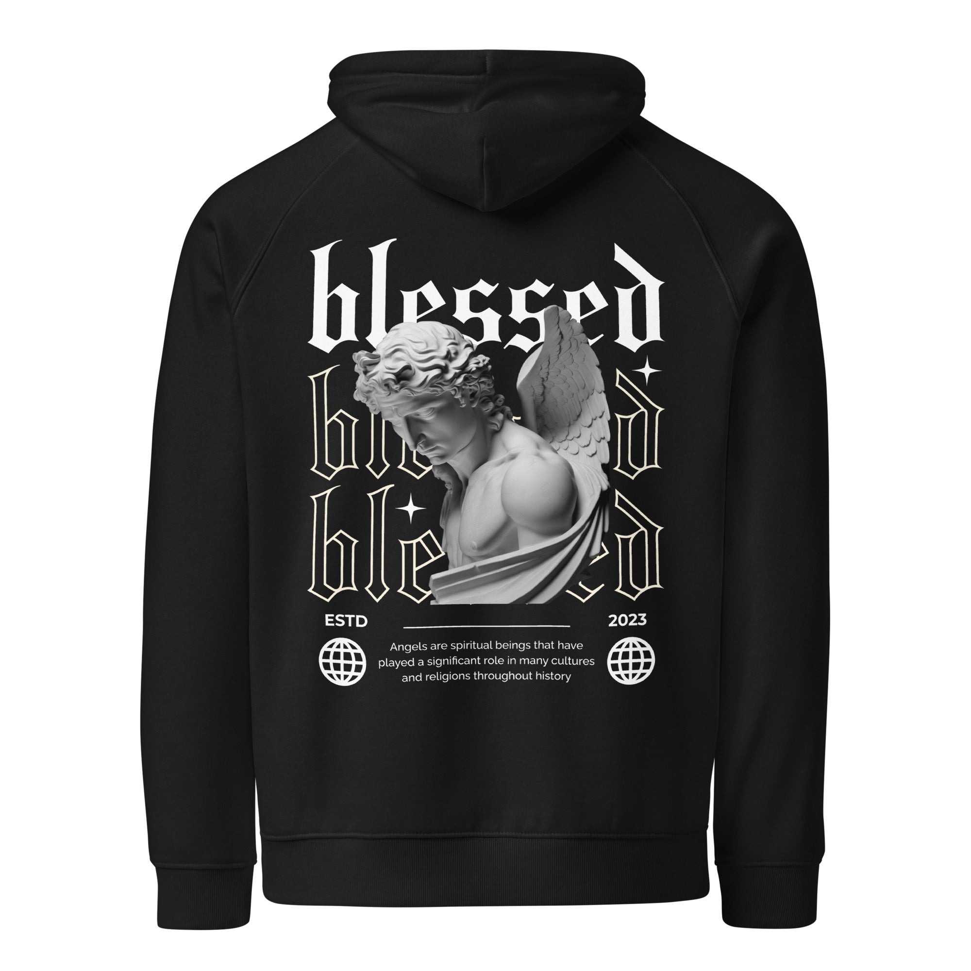 Unisex Eco Raglan Hoodie – Blessed Angel