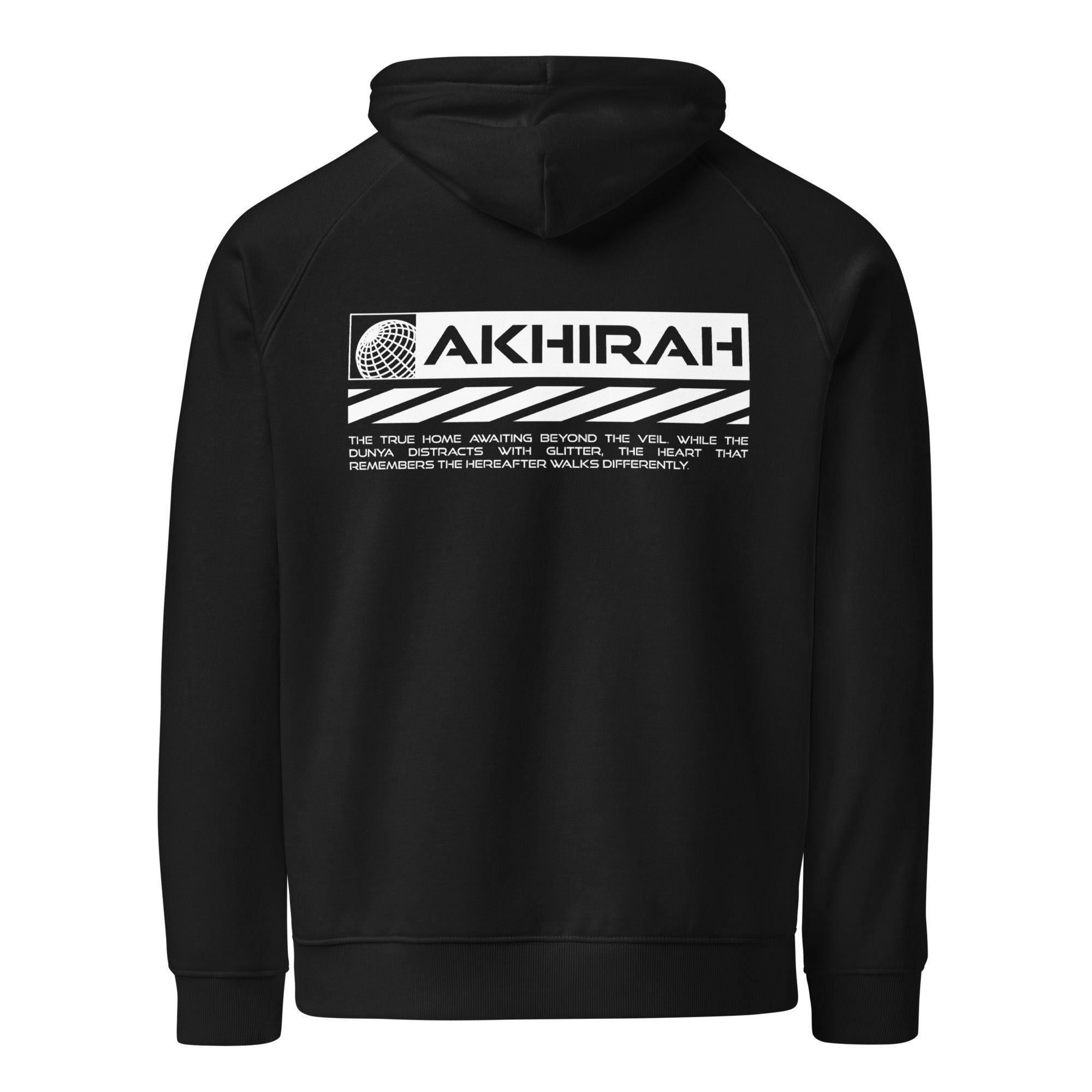 Unisex Eco Raglan Hoodie – Akhirah (Islam Collection)